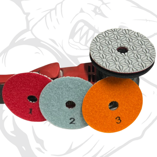 3 STEP POLISHING PADS + BACKER PAD BUNDLE