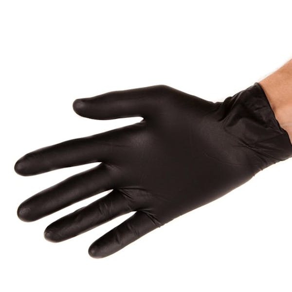 Black Nitrile Disposable Gloves - Box of 100 (Heavy - Duty, Powder - Free)