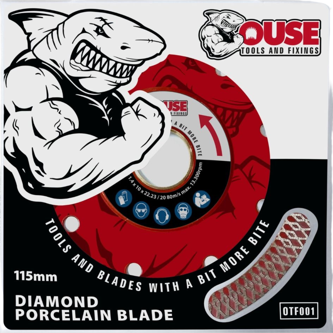 PACK OF 10 DIAMOND PORCELAIN BLADES 115MM